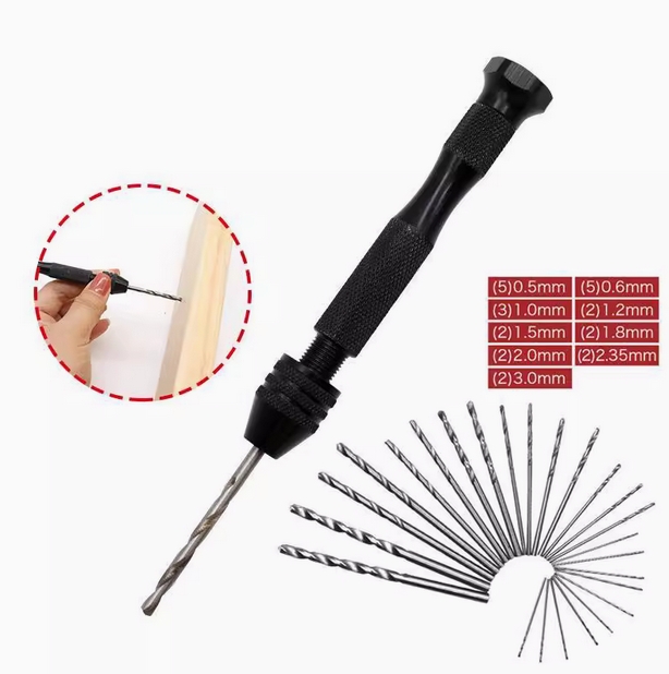 迷你手动工具 手动手捻钻打孔器 文玩琥珀千眼金刚菩提核桃打孔